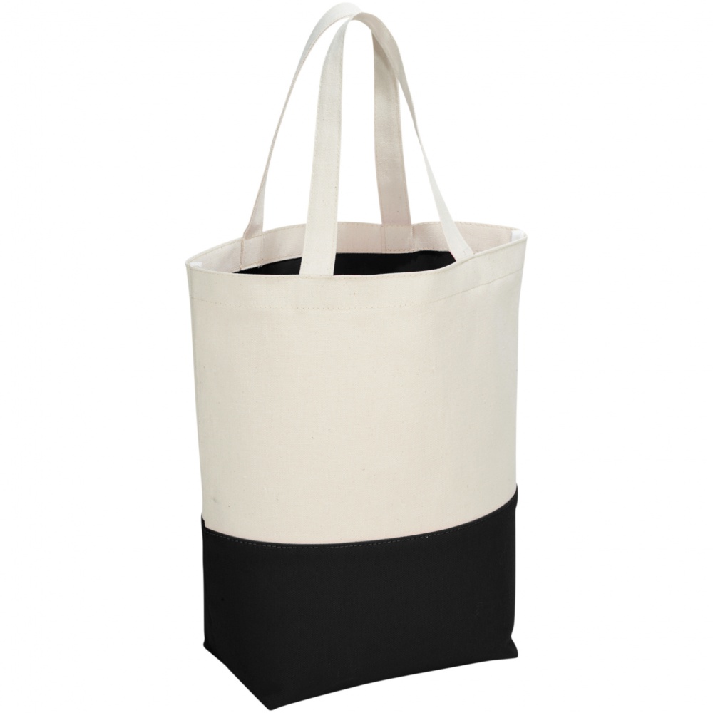Logo trade business gift photo of: Colour-pop cotton tote bag, black