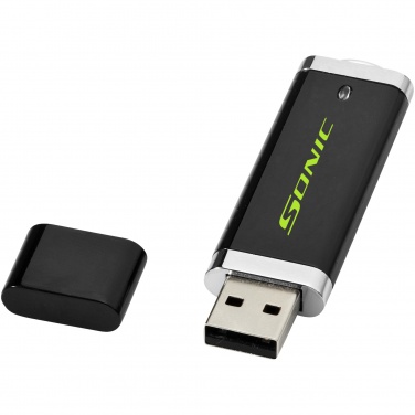 Logo trade promotional products image of: Flat USB, 4GB, black