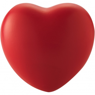 Logo trade corporate gift photo of: Heart shaped stress reliever, red