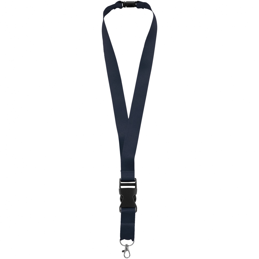 Logotrade corporate gifts photo of: Yogi lanyard with detachable buckle, navy blue
