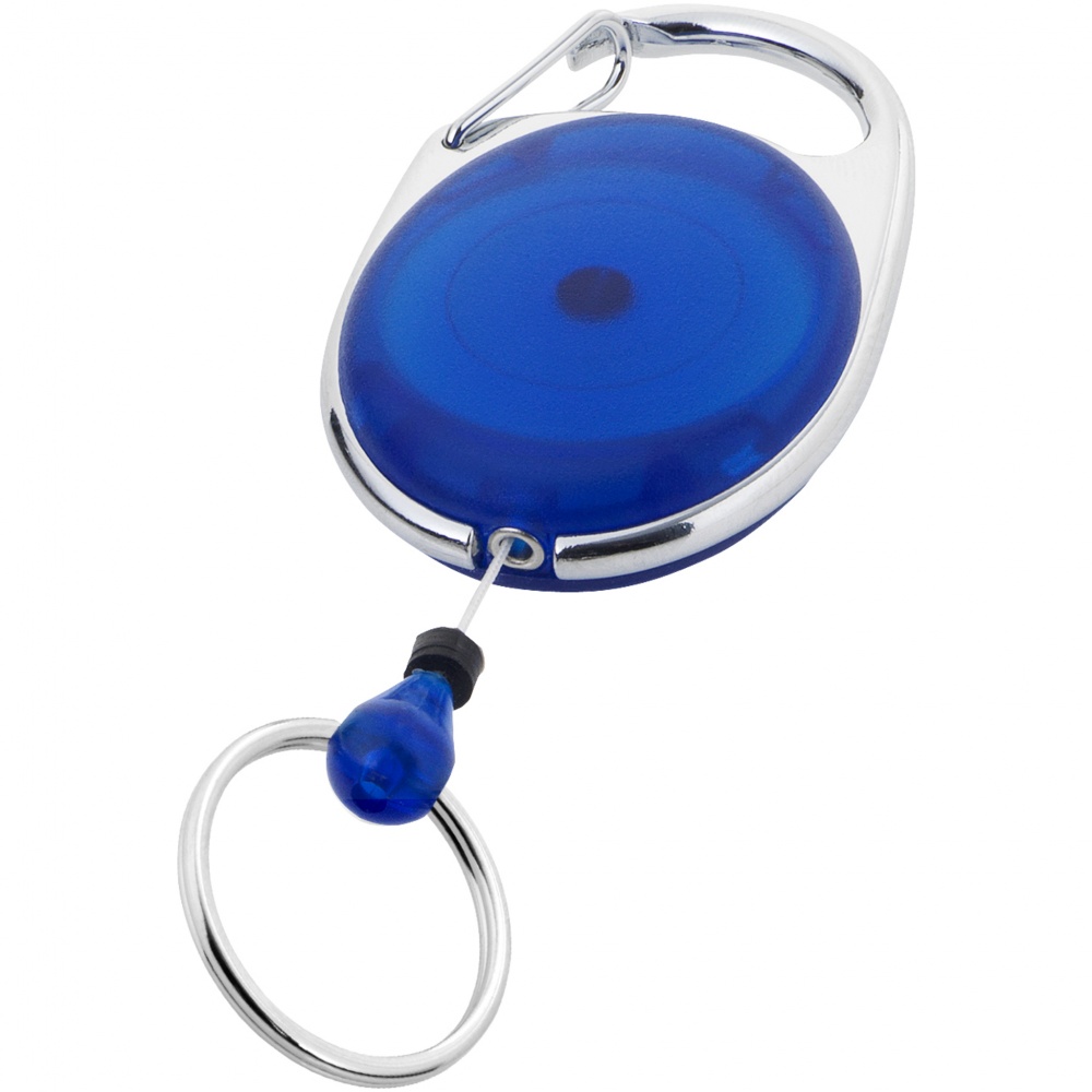 Logo trade promotional item photo of: Gerlos roller clip key chain, blue