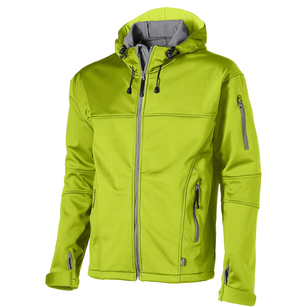 Logo trade business gifts image of: Match softshell jacket, light green