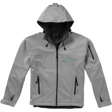 Logo trade promotional giveaways picture of: Match softshell jacket, grey