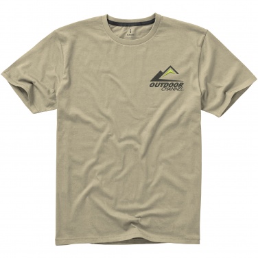 Logo trade promotional giveaways image of: Nanaimo short sleeve T-Shirt, beige