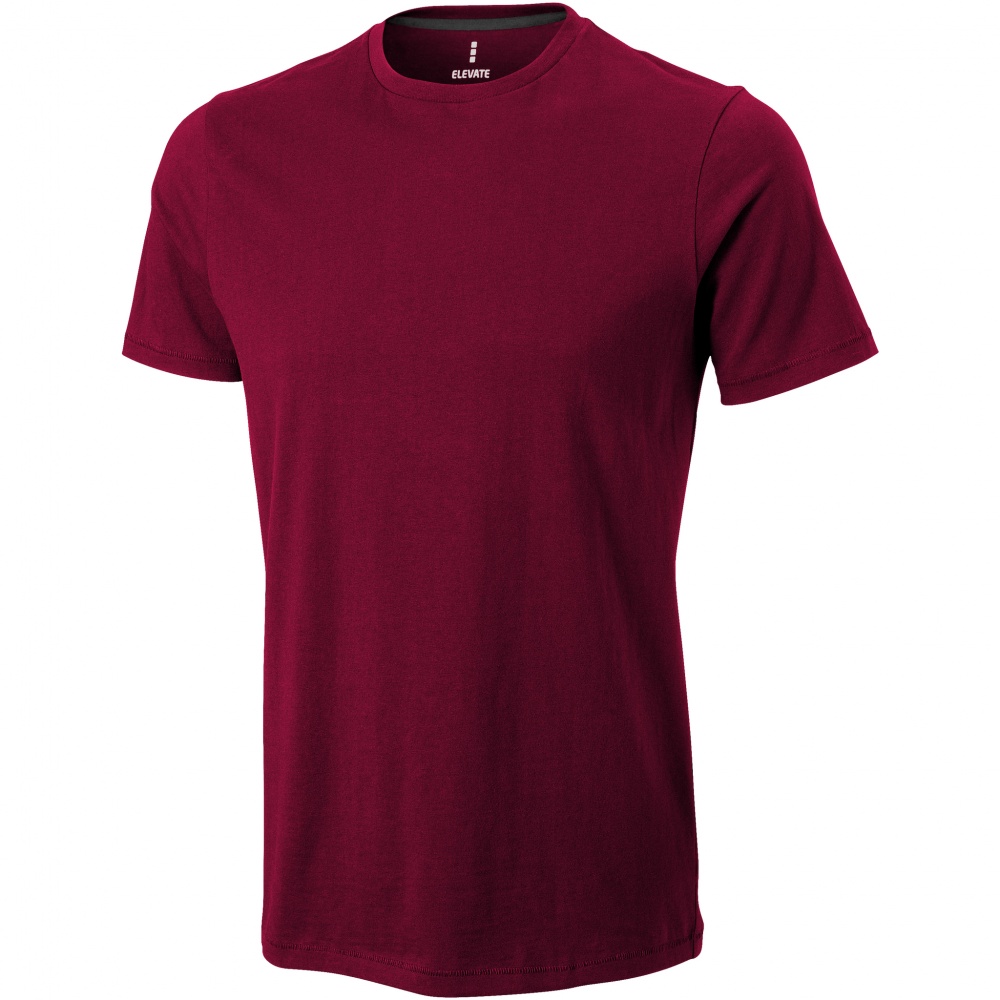 Logo trade promotional merchandise picture of: Nanaimo short sleeve T-Shirt, dark red