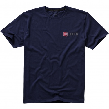 Logo trade promotional merchandise image of: Nanaimo short sleeve T-Shirt, navy