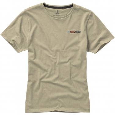 Logo trade promotional items image of: Nanaimo short sleeve ladies T-shirt, beige