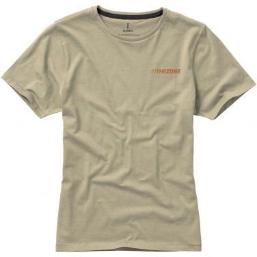 Logo trade corporate gift photo of: Nanaimo short sleeve ladies T-shirt, beige