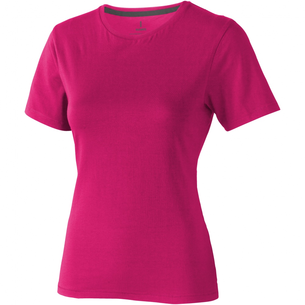 Logo trade promotional gift photo of: Nanaimo short sleeve ladies T-shirt, pink