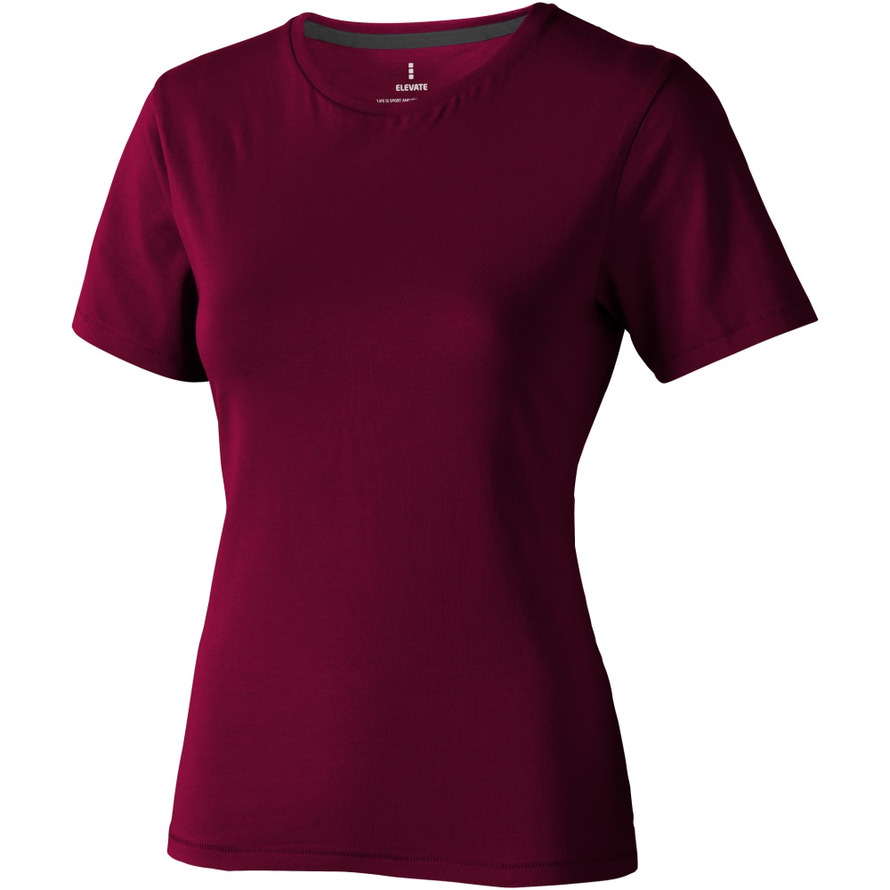 Logotrade promotional gifts photo of: Nanaimo short sleeve ladies T-shirt, dark red