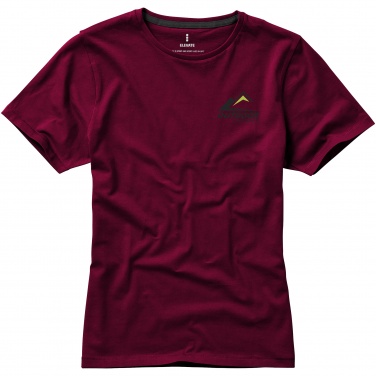 Logo trade promotional giveaways picture of: Nanaimo short sleeve ladies T-shirt, dark red