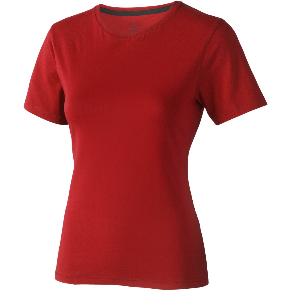 Logo trade advertising products picture of: Nanaimo short sleeve ladies T-shirt, red