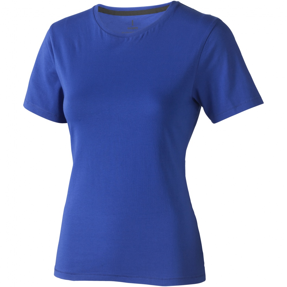 Logo trade promotional item photo of: Nanaimo short sleeve ladies T-shirt, blue