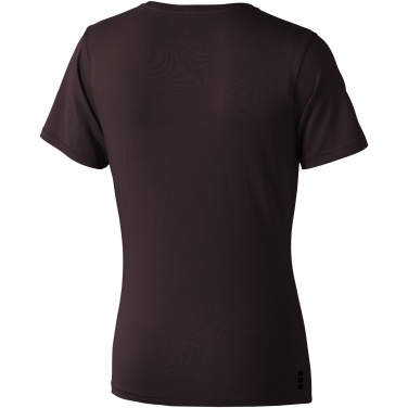Logo trade promotional products image of: Nanaimo short sleeve ladies T-shirt, dark brown