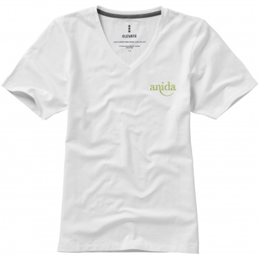Logo trade promotional giveaways image of: Kawartha short sleeve ladies T-shirt, white