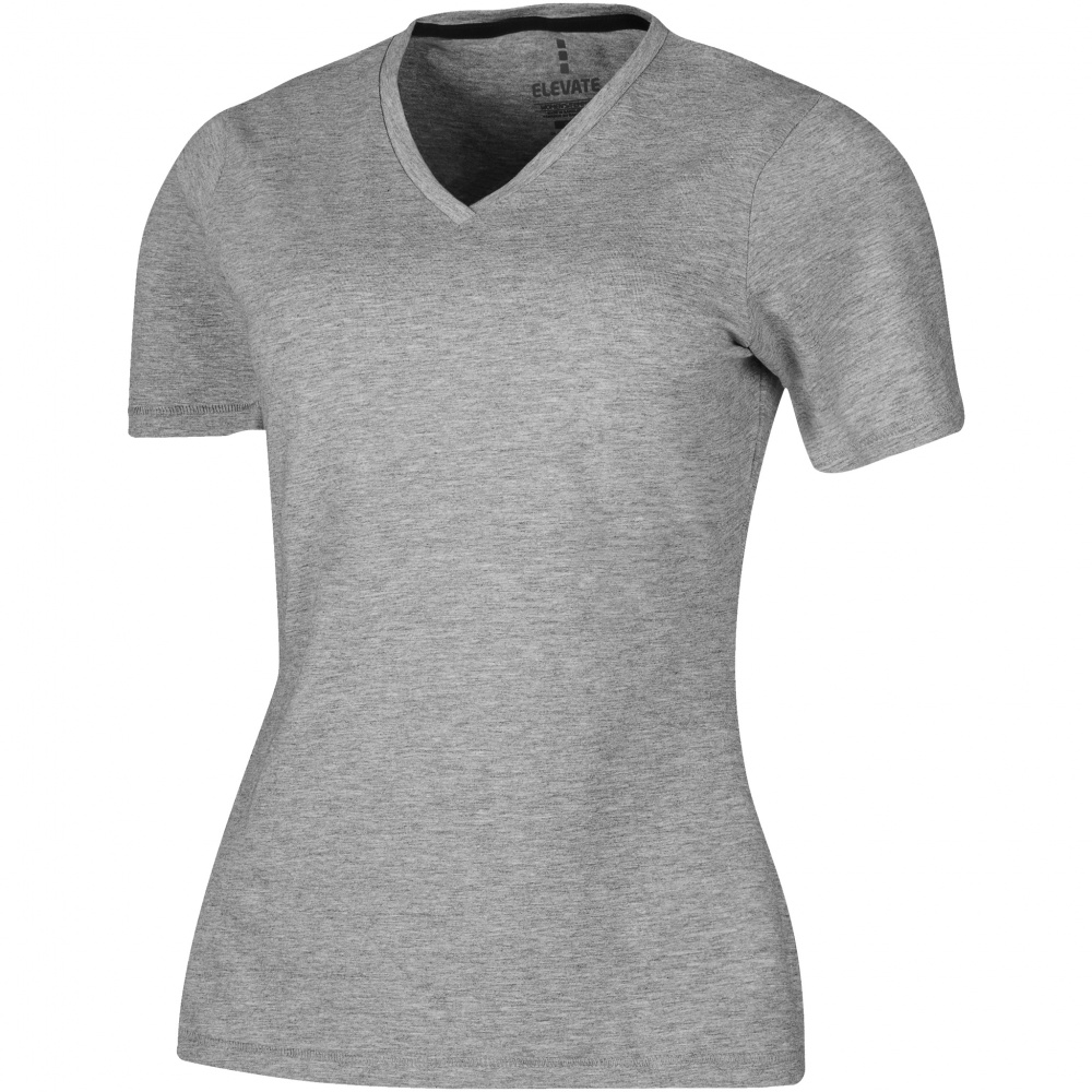 Logotrade promotional giveaway image of: Kawartha short sleeve ladies T-shirt, grey