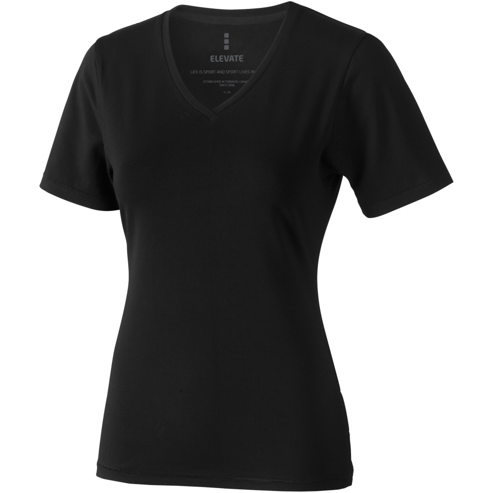Logotrade promotional merchandise image of: Kawartha short sleeve ladies T-shirt, black