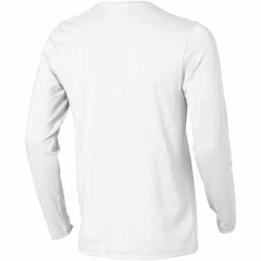 Logo trade promotional products image of: Ponoka long sleeve T-shirt, white