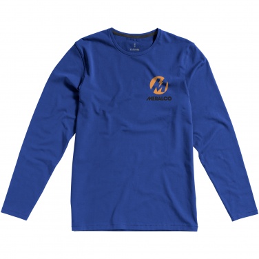 Logo trade promotional merchandise image of: Ponoka long sleeve T-shirt, blue