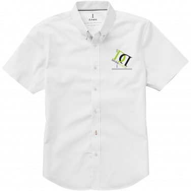 Logo trade promotional items image of: Manitoba short sleeve shirt, white