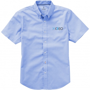 Logo trade promotional items image of: Manitoba short sleeve shirt, light blue