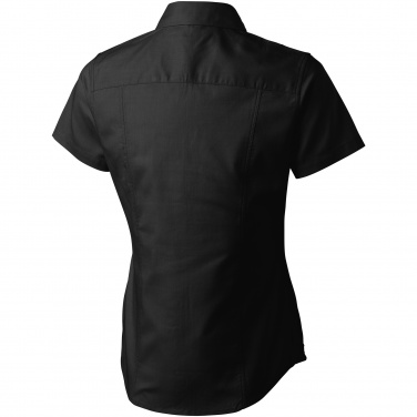 Logo trade promotional merchandise image of: Manitoba short sleeve ladies shirt, black