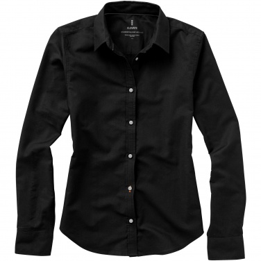 Logo trade promotional merchandise image of: Vaillant long sleeve ladies shirt, black