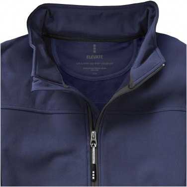 Logo trade promotional items picture of: Langley softshell jacket, navy