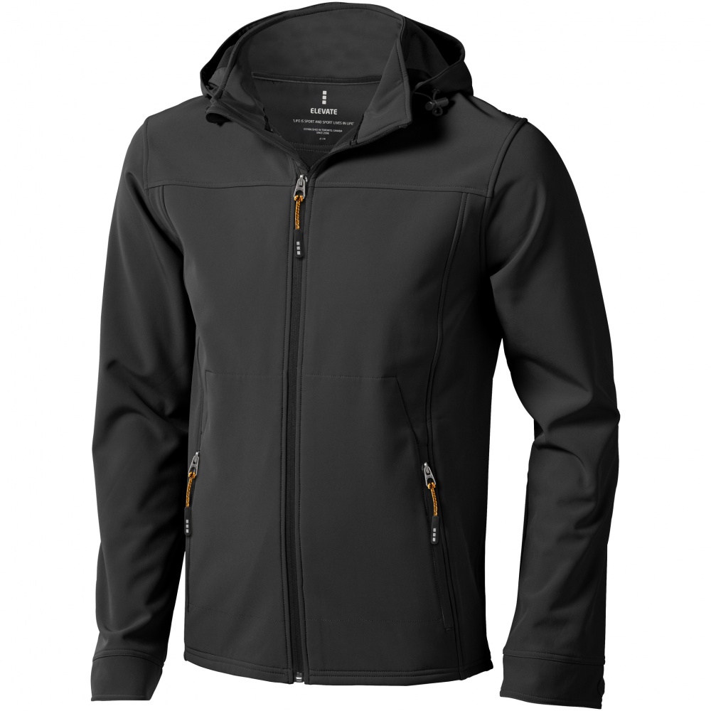Logo trade promotional giveaways picture of: Langley softshell jacket, dark grey