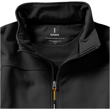 Logo trade promotional giveaways image of: Langley softshell jacket, dark grey