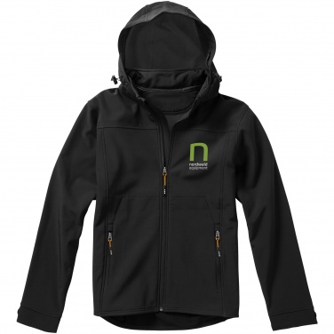 Logo trade promotional merchandise photo of: Langley softshell jacket, black