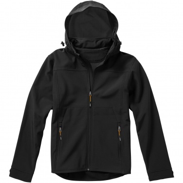 Logo trade promotional merchandise image of: Langley softshell jacket, black