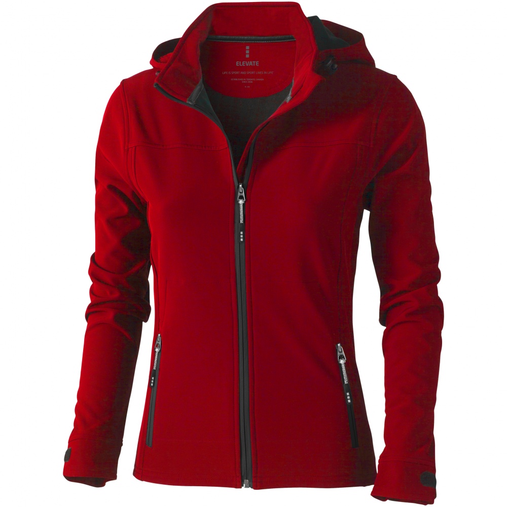 Logotrade promotional giveaway image of: Langley softshell ladies jacket, red