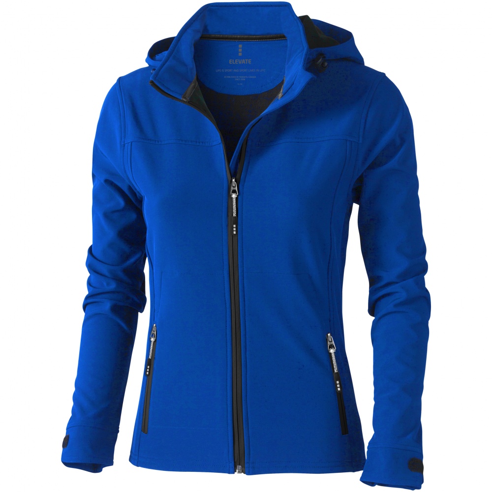 Logo trade advertising product photo of: Langley softshell ladies jacket, blue