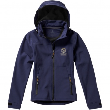Logo trade business gifts image of: Langley softshell ladies jacket, navy