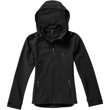 Logo trade corporate gifts picture of: Langley softshell ladies jacket, black