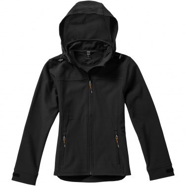Logotrade promotional product picture of: Langley softshell ladies jacket, black