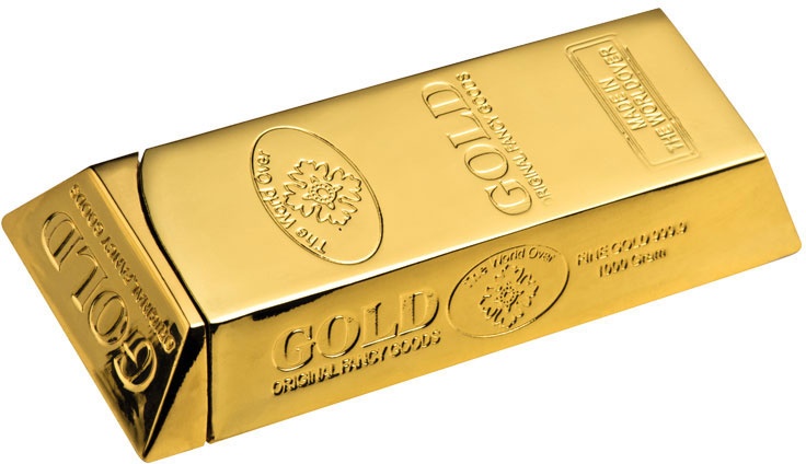 Logotrade promotional gift image of: Lighter Gold Bar, gold