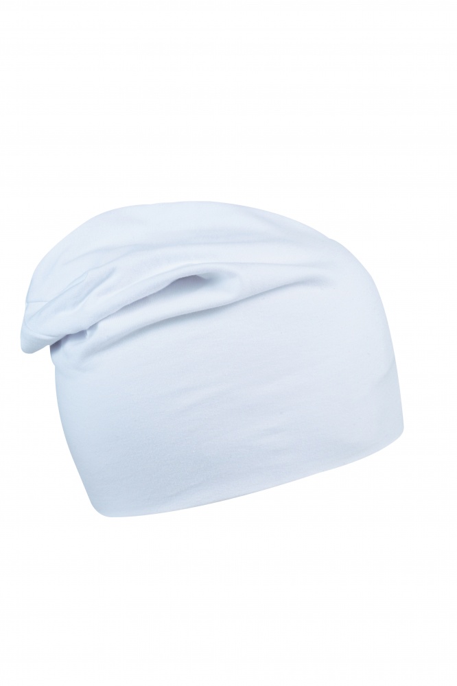 Logo trade promotional merchandise photo of: Beanie Long Jersey, white