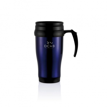 Logo trade promotional items picture of: Stainless steel mug, purple blue