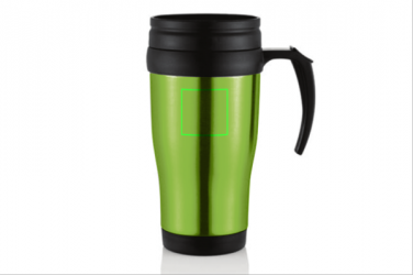 Logo trade business gifts image of: Stainless steel mug, green