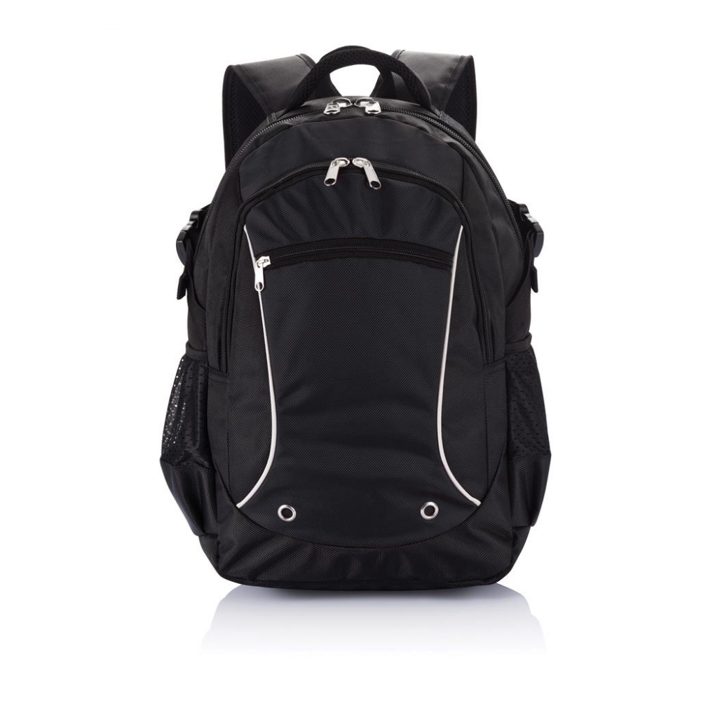 Logo trade promotional merchandise image of: Denver laptop backpack PVC free, black
