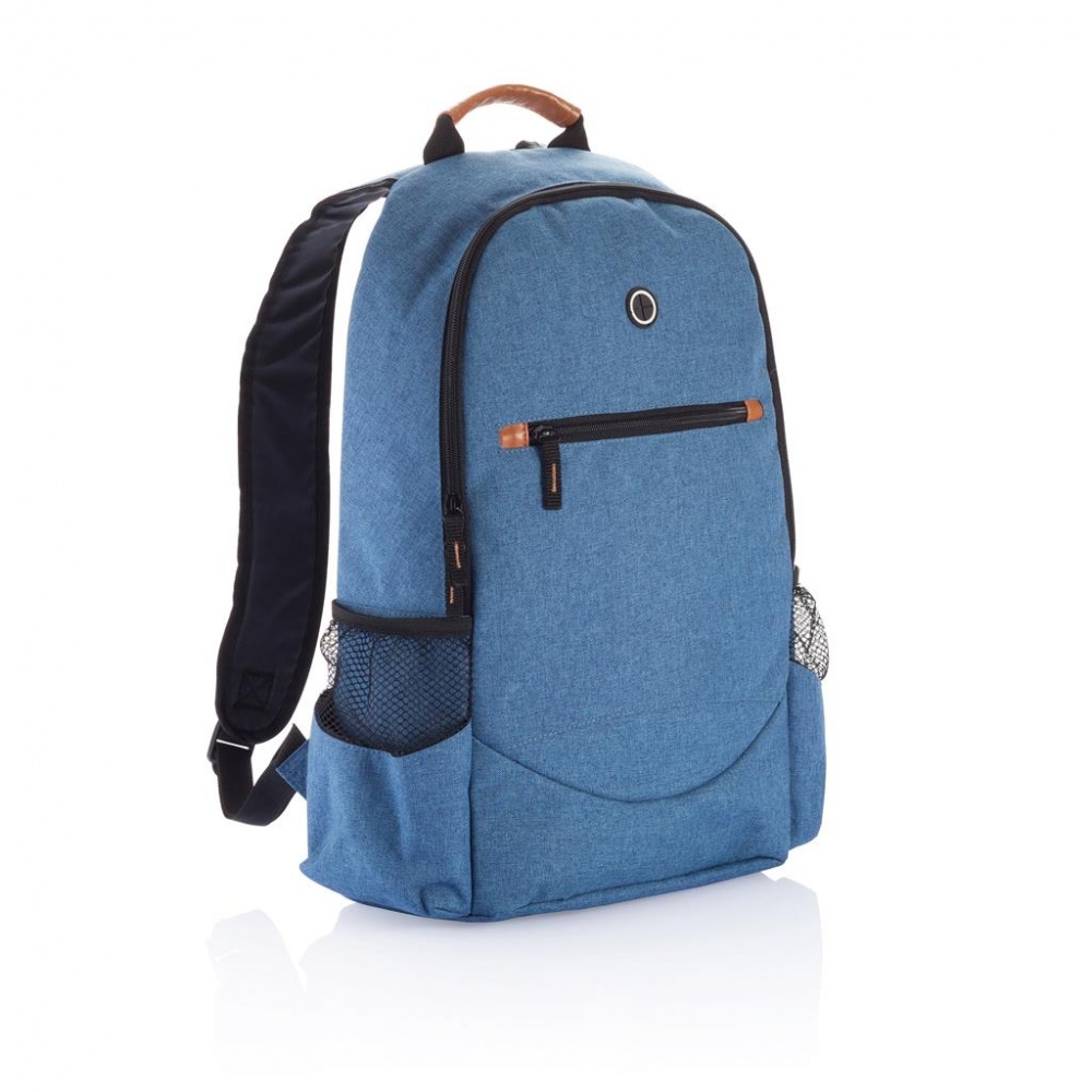 Logo trade corporate gifts picture of: Fashion duo tone backpack, blue
