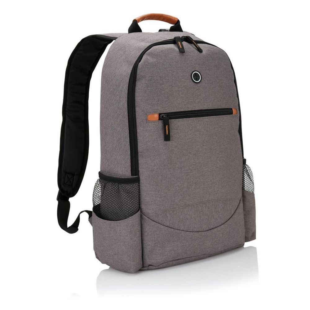 Logo trade corporate gifts image of: Fashion duo tone backpack, grey