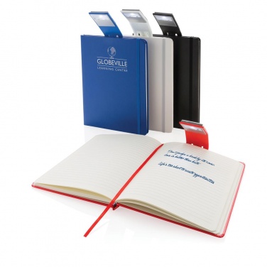 Logotrade corporate gift picture of: A5 Notebook & LED bookmark, blue