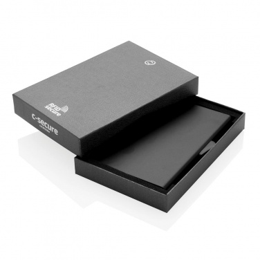 Logotrade promotional gift image of: C-Secure aluminum RFID card holder, black