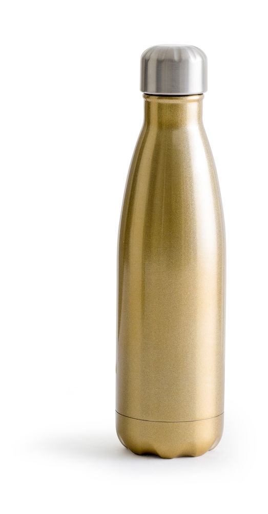 Logotrade promotional item image of: Steel water bottle, gold-coloured