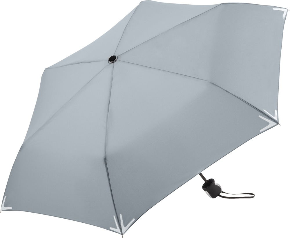 Logo trade promotional merchandise image of: Mini umbrella Safebrella® 5071, Grey