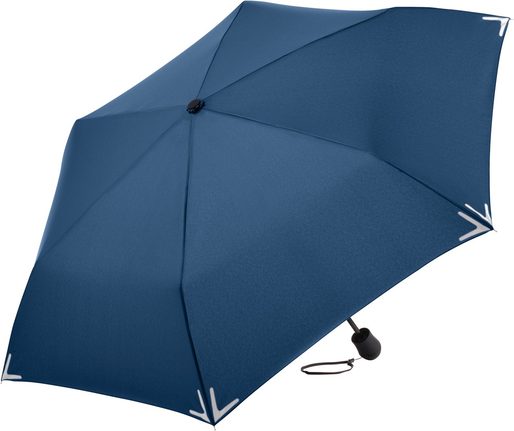 Logo trade promotional merchandise picture of: Mini umbrella Safebrella® LED light 5171, Blue