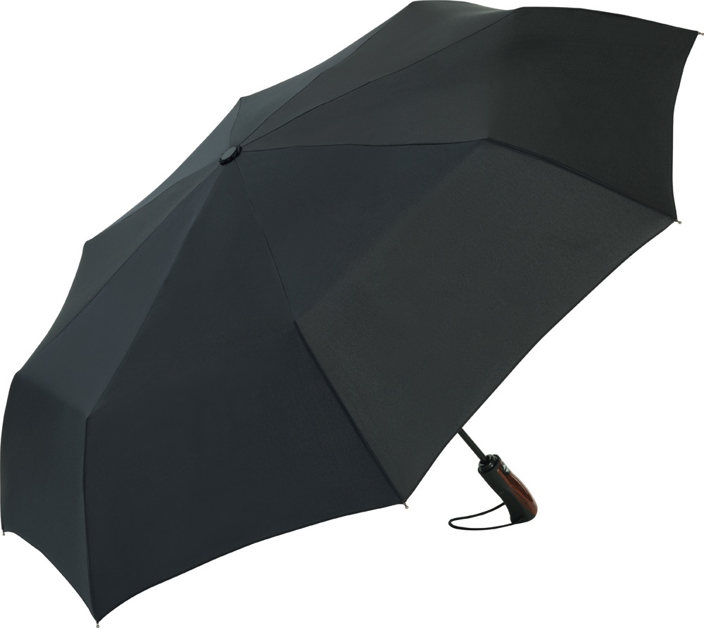 Logo trade promotional giveaway photo of: AOC oversize mini umbrella Stormmaster, black